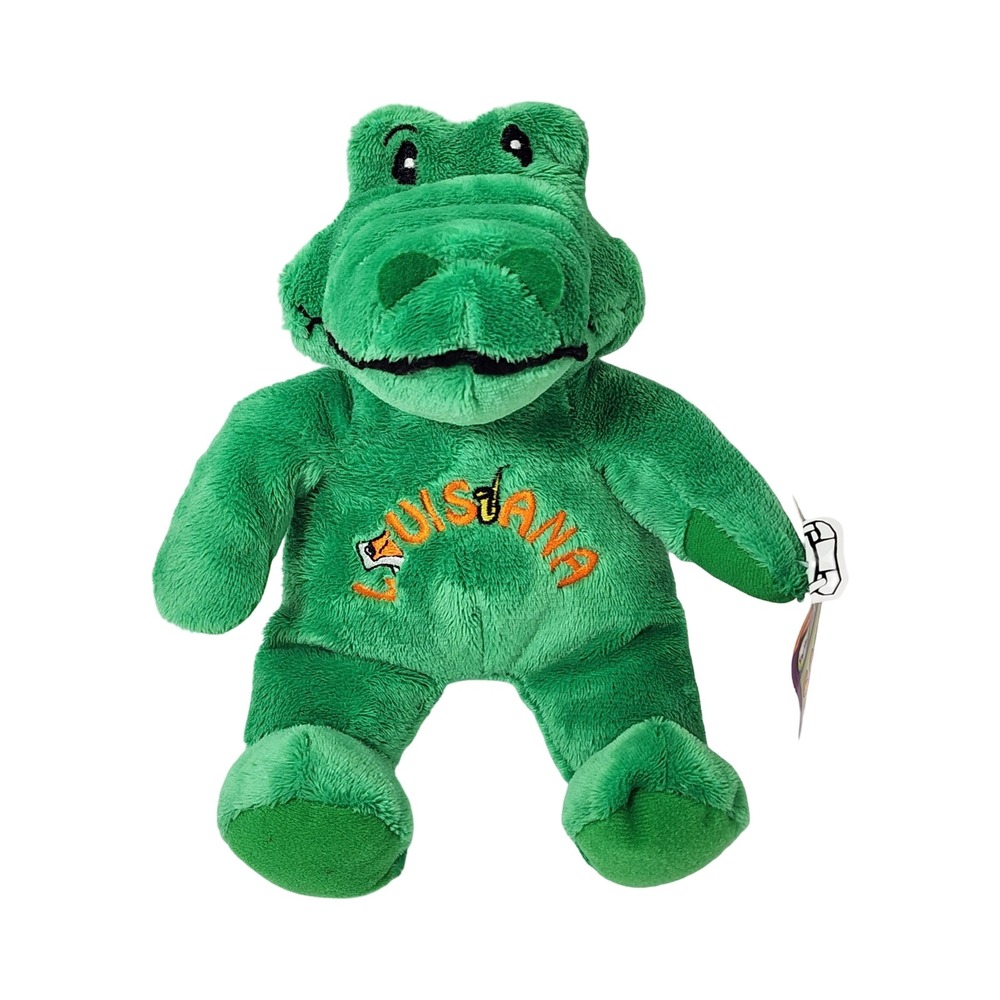 Souvies Louisiana Alligator Plush Green Saxophone Souvenir 2006 RGU Group 7.5"